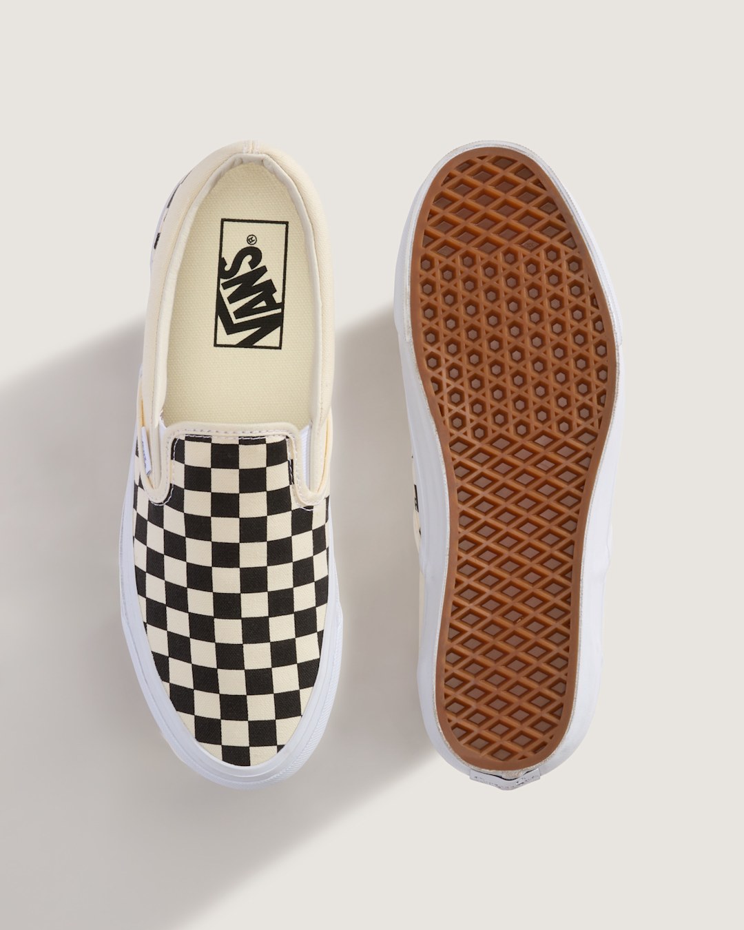 Women|Men Vans Premium Slip-On Checkerboard Shoe in Checkerboard Black / Off White