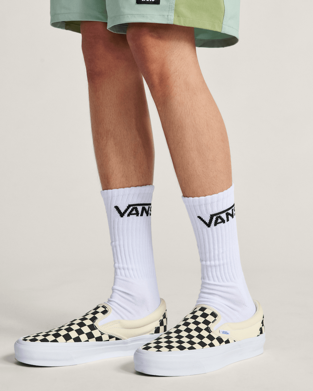Women|Men Vans Premium Slip-On Checkerboard Shoe in Checkerboard Black / Off White
