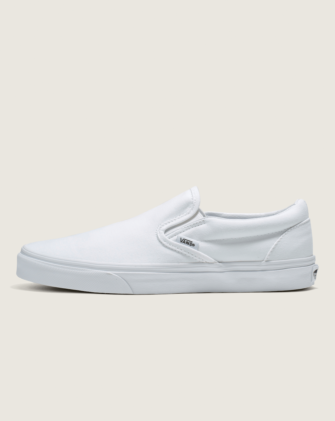 Women|Men Vans Classic Slip-On Wide Canvas True White Classics Shoe