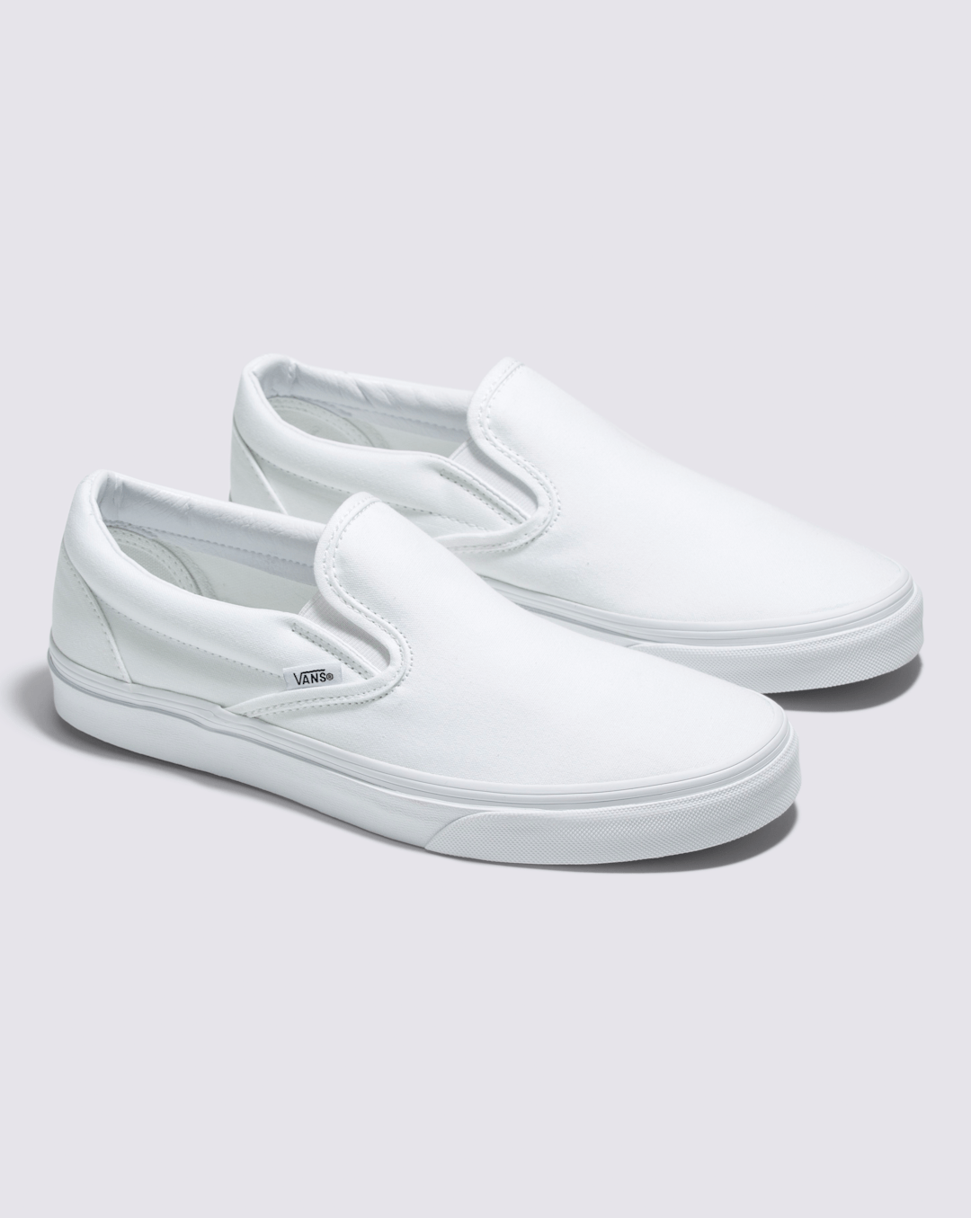 Women|Men Vans Classic Slip-On Wide Canvas True White Classics Shoe