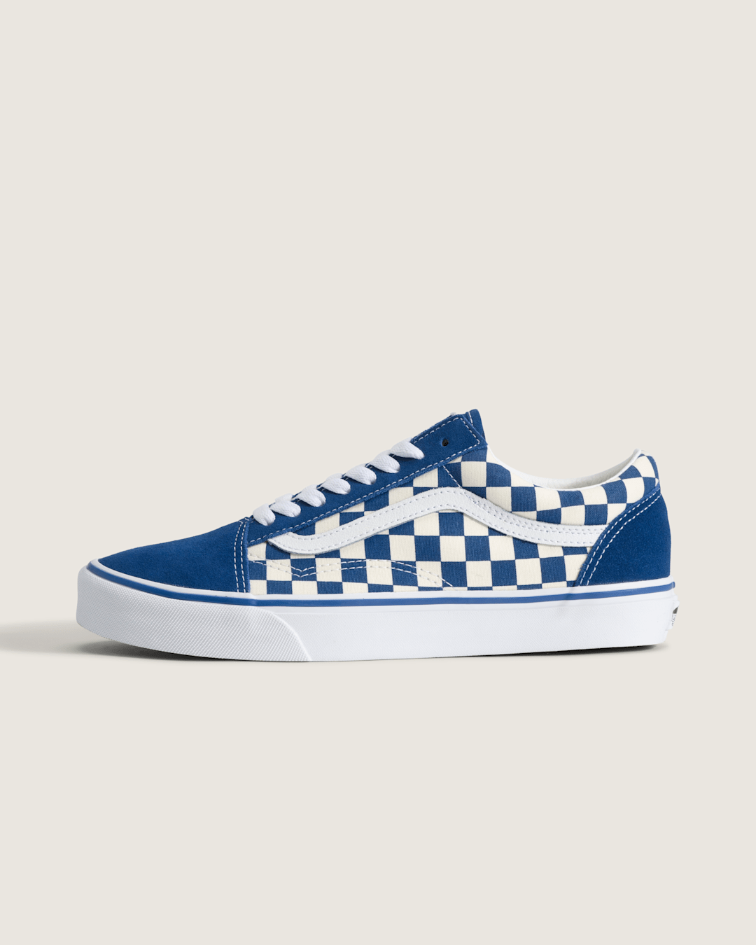 Women|Men Vans Old Skool Checkerboard Shoe in Checkerboard True Blue / White