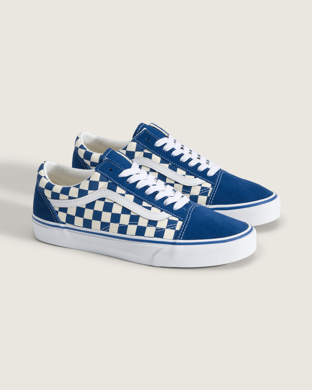 Women|Men Vans Old Skool Checkerboard Shoe in Checkerboard True Blue / White