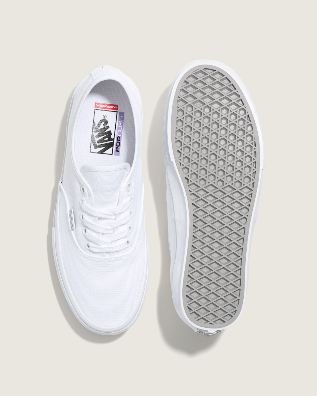 Women|Men Vans Skate Authentic True White Skate Shoe