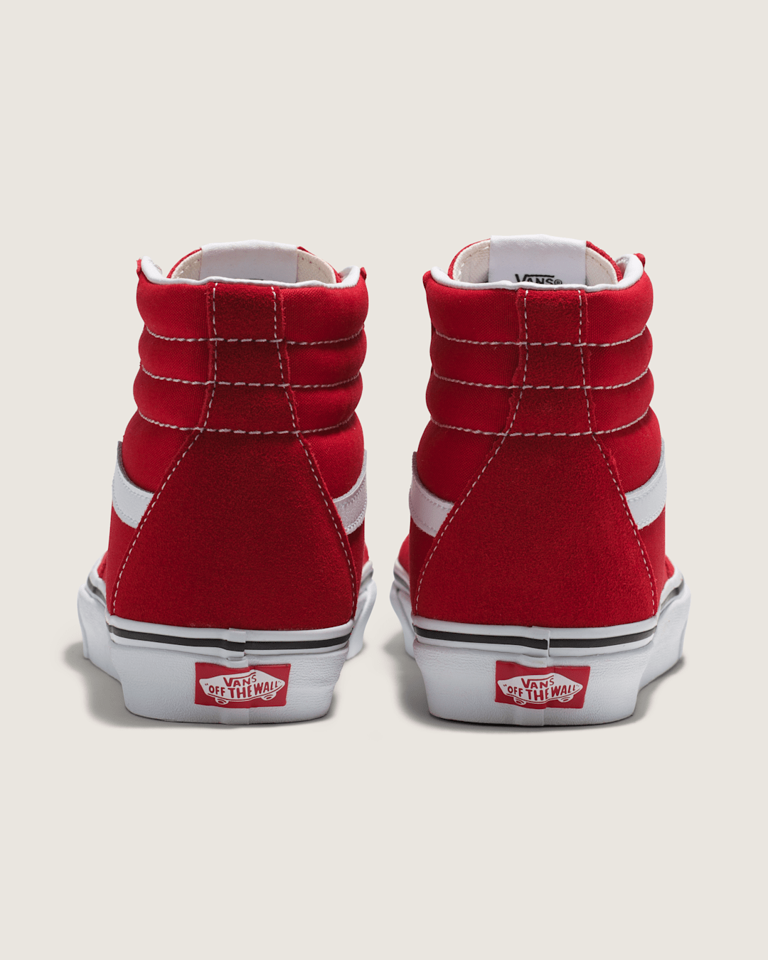 Women Vans Sk8-Hi Shoe in Racing Red / True White