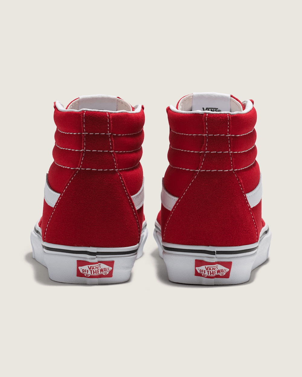 Women Vans Sk8-Hi Shoe in Racing Red / True White