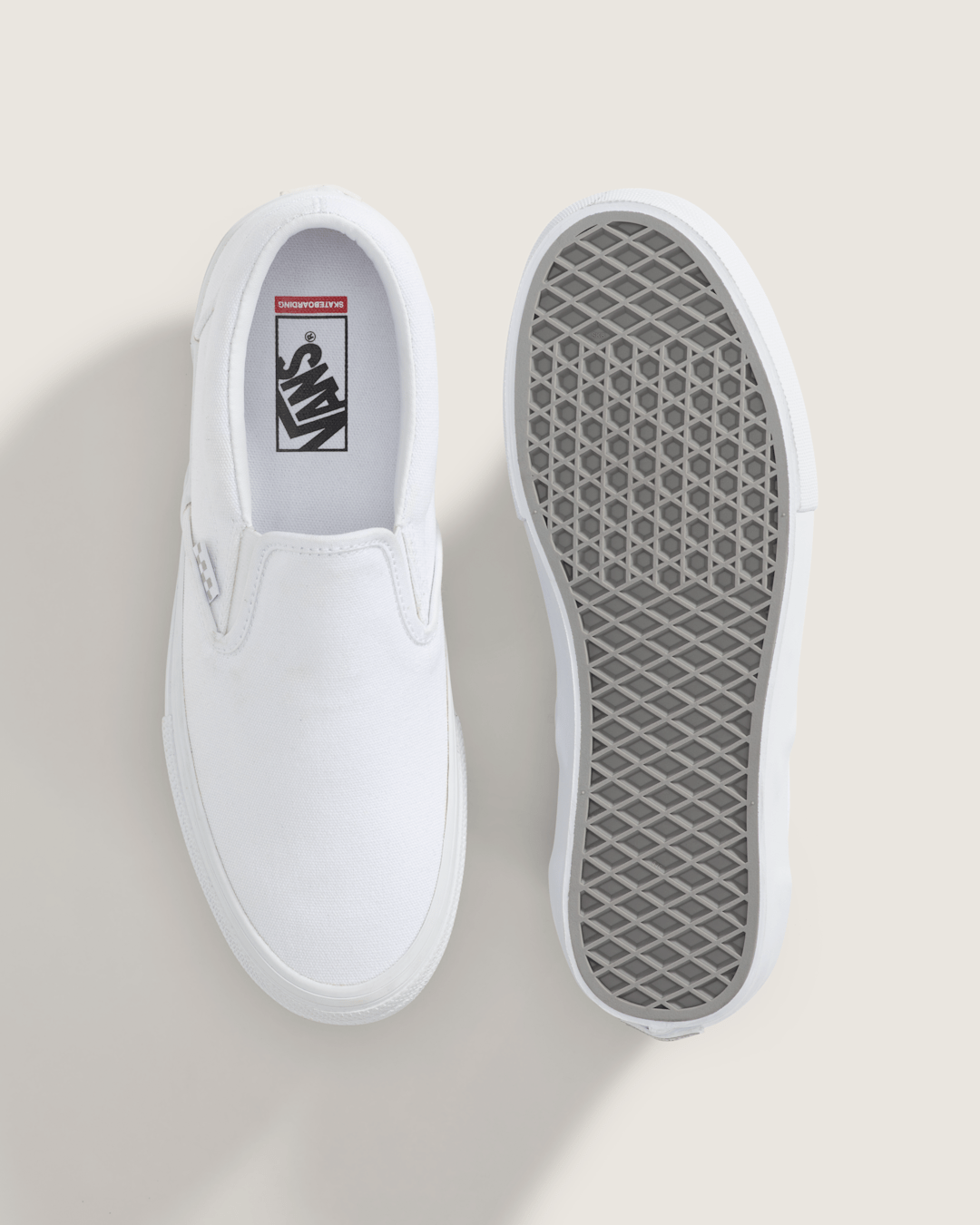 Women|Men Vans Skate Slip-On True White Skate Shoe