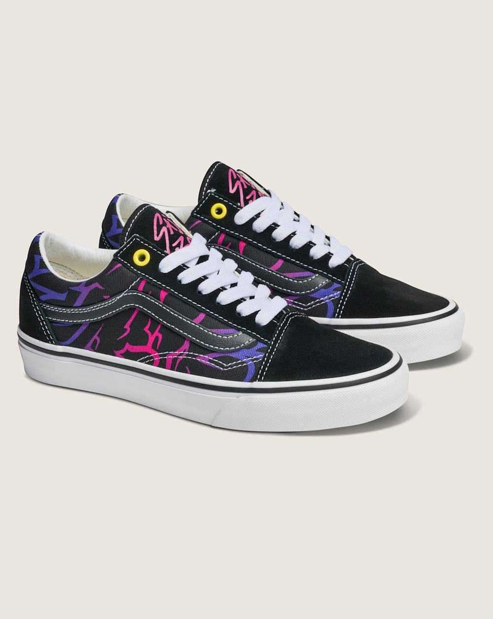 Women Vans KPop Demon Hunters x Vans Old Skool Shoe in Kpop Demon Hunters Black / Purple