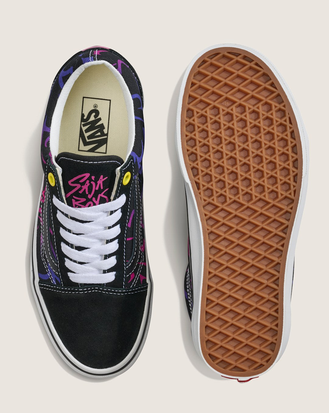Women Vans KPop Demon Hunters x Vans Old Skool Shoe in Kpop Demon Hunters Black / Purple