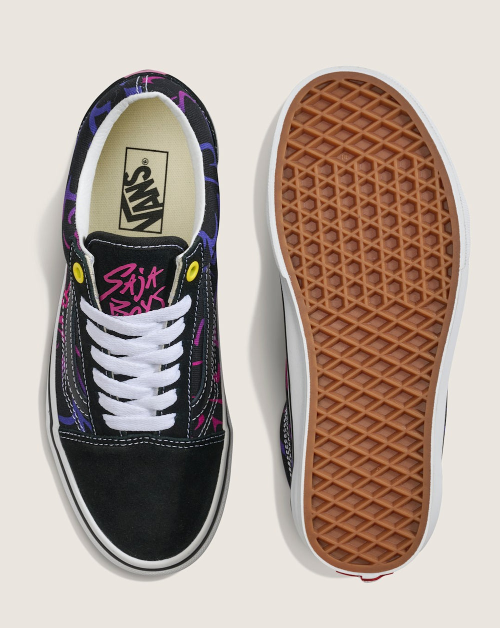 Women Vans KPop Demon Hunters x Vans Old Skool Shoe in Kpop Demon Hunters Black / Purple