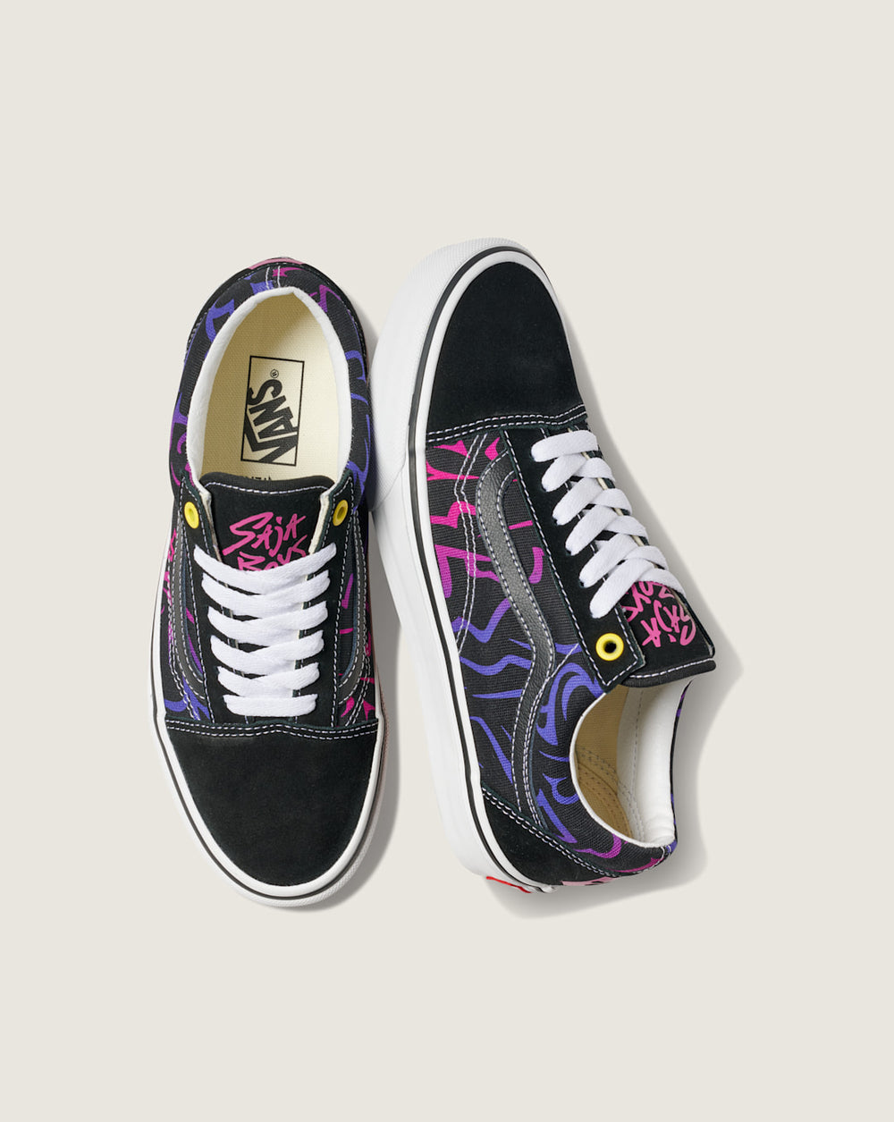 Women Vans KPop Demon Hunters x Vans Old Skool Shoe in Kpop Demon Hunters Black / Purple