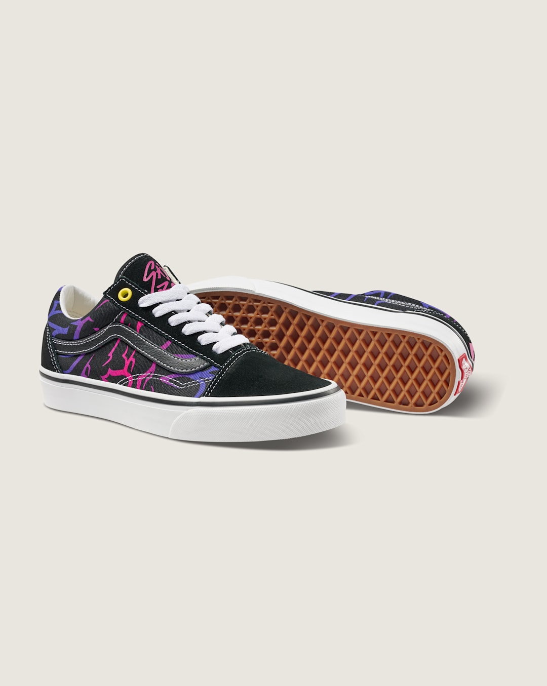 Women Vans KPop Demon Hunters x Vans Old Skool Shoe in Kpop Demon Hunters Black / Purple