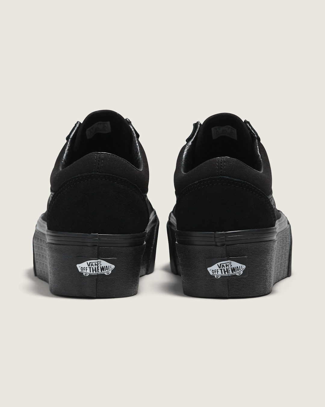 Women Vans Old Skool Stackform Suede/Canvas Black/Black Shoe