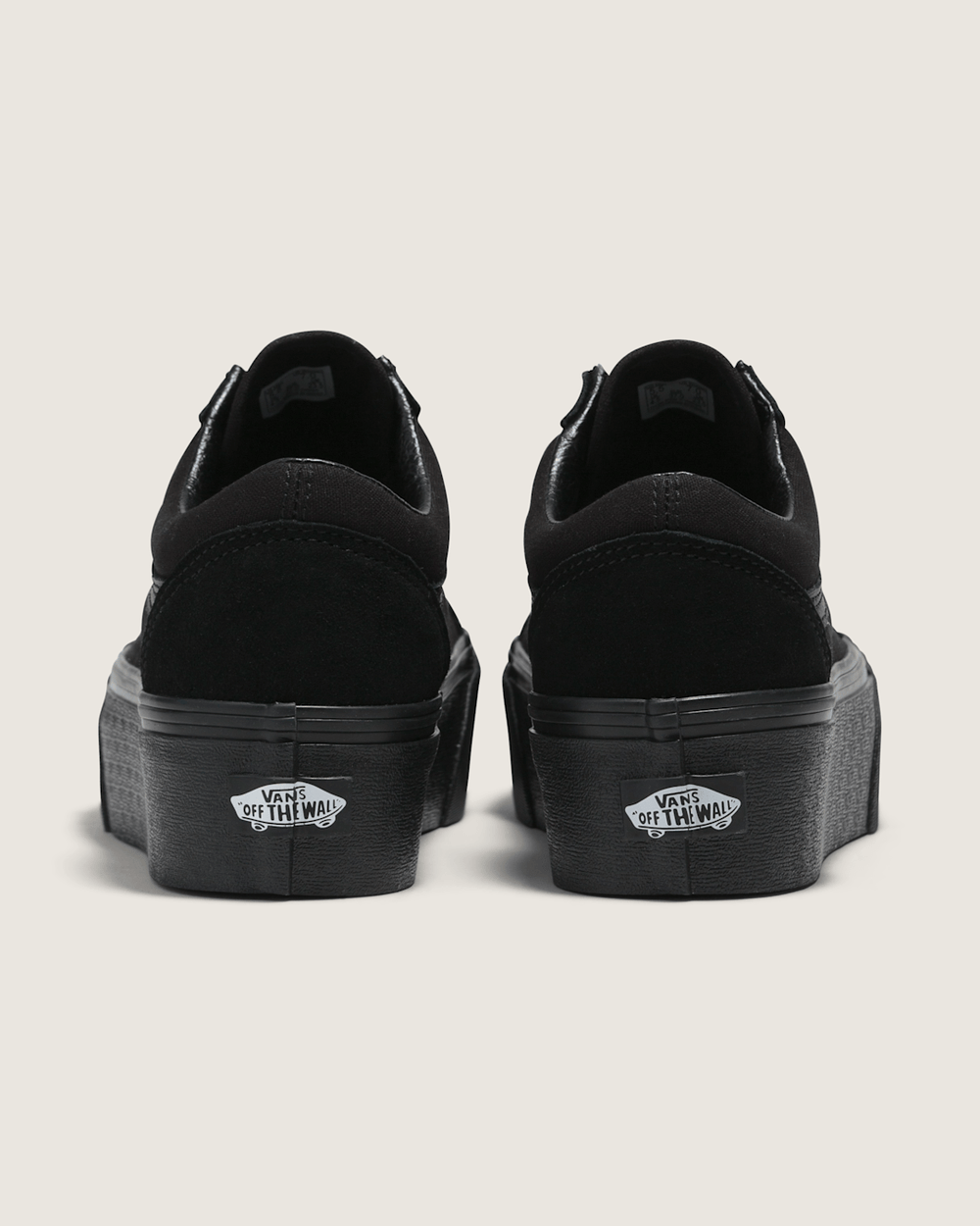 Women Vans Old Skool Stackform Suede/Canvas Black/Black Shoe