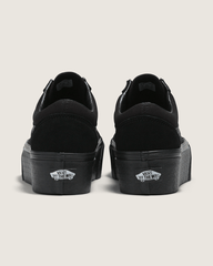Women Vans Old Skool Stackform Suede/Canvas Black/Black Shoe