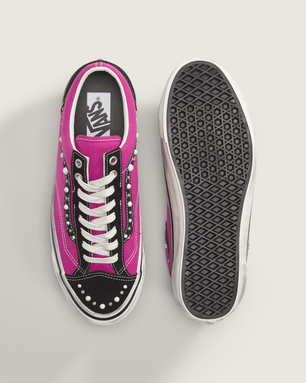 Women|Men Vans Premium Old Skool 36 Shoe in Fuchsia Red