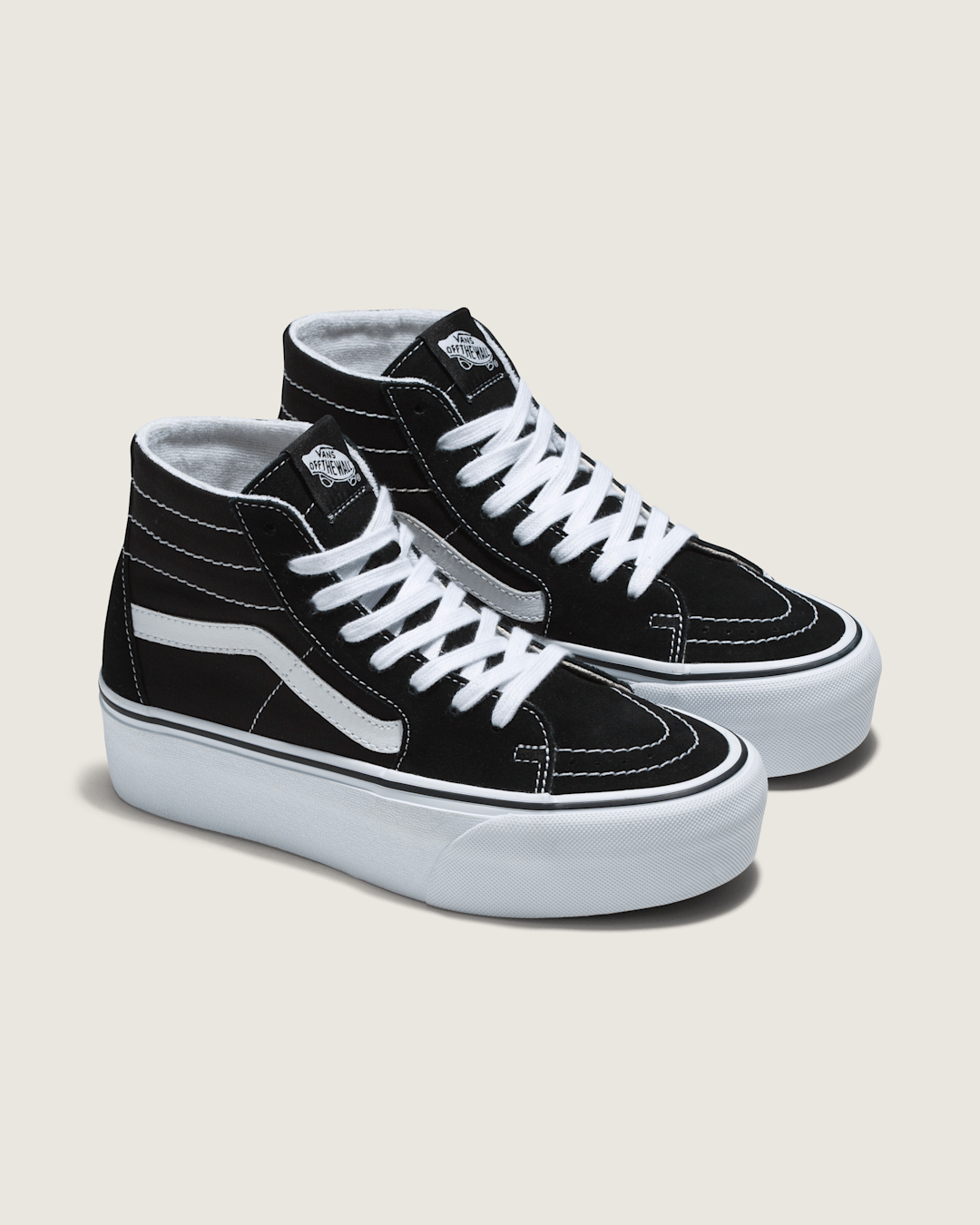 Women Vans Sk8-Hi Tapered Stackform Black/True White Shoe