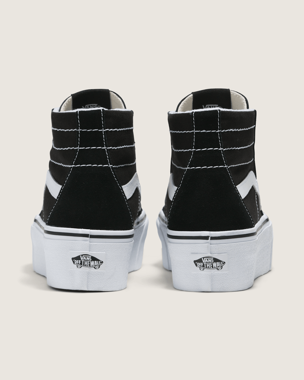 Women Vans Sk8-Hi Tapered Stackform Black/True White Shoe