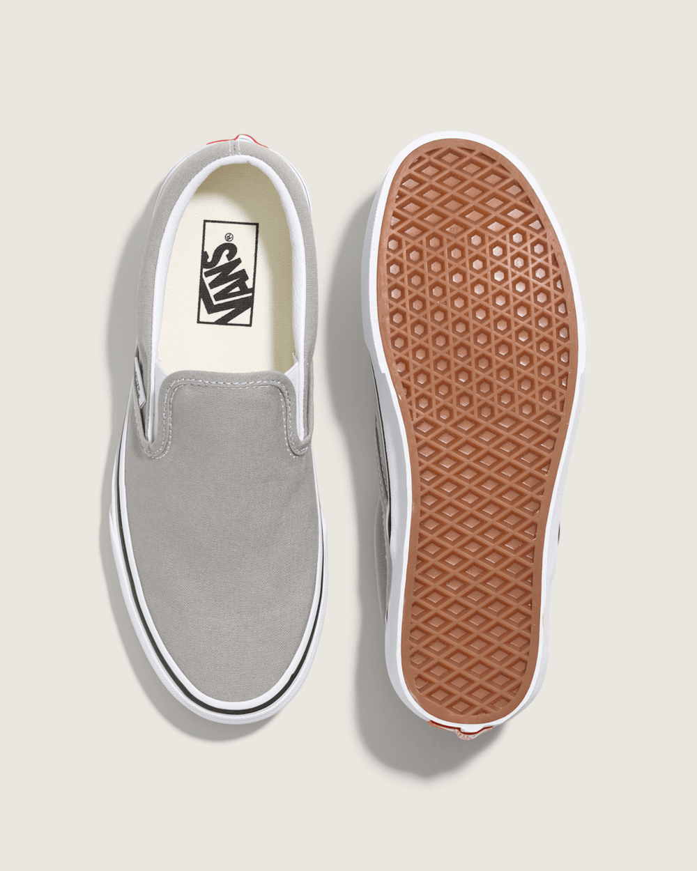 Women|Men Vans Classic Slip-On Drizzle/True White Shoe
