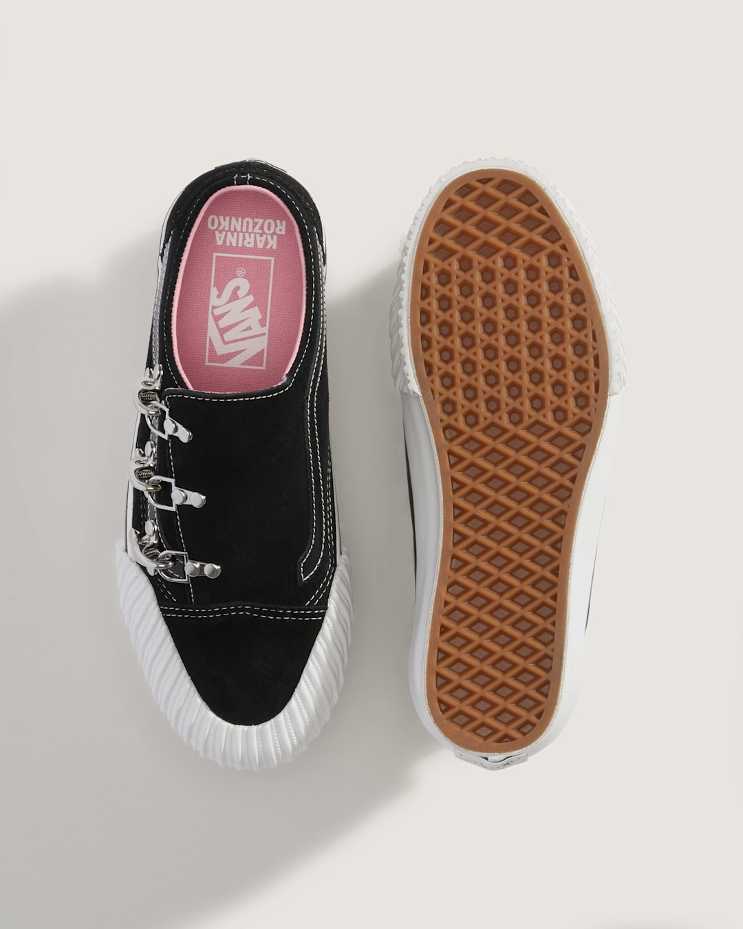Women Vans Premium Old Skool Wrap Karina Shoe in Black / White