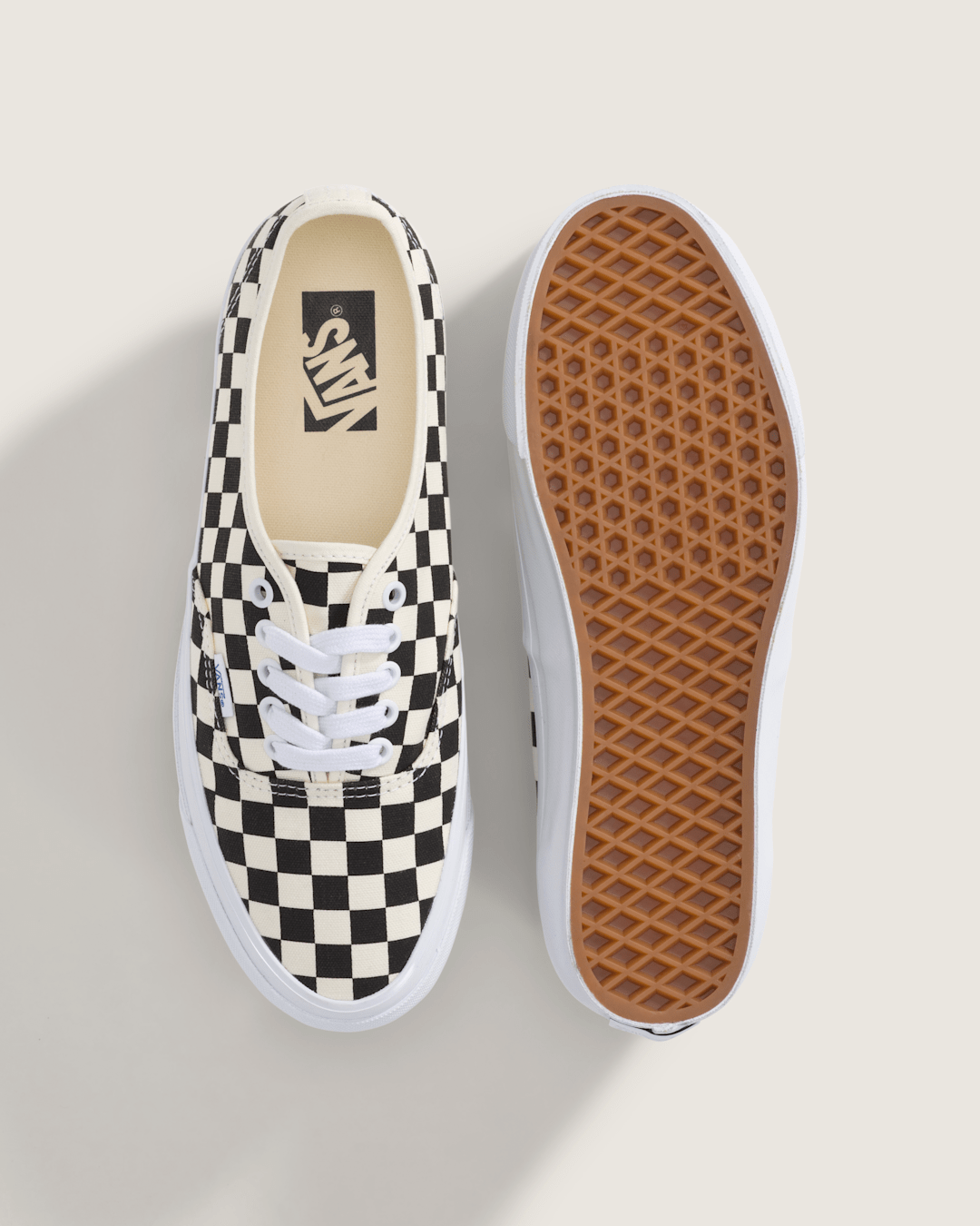 Women|Men Vans Premium Authentic Checkerboard Shoe in Checkerboard Black / Off White