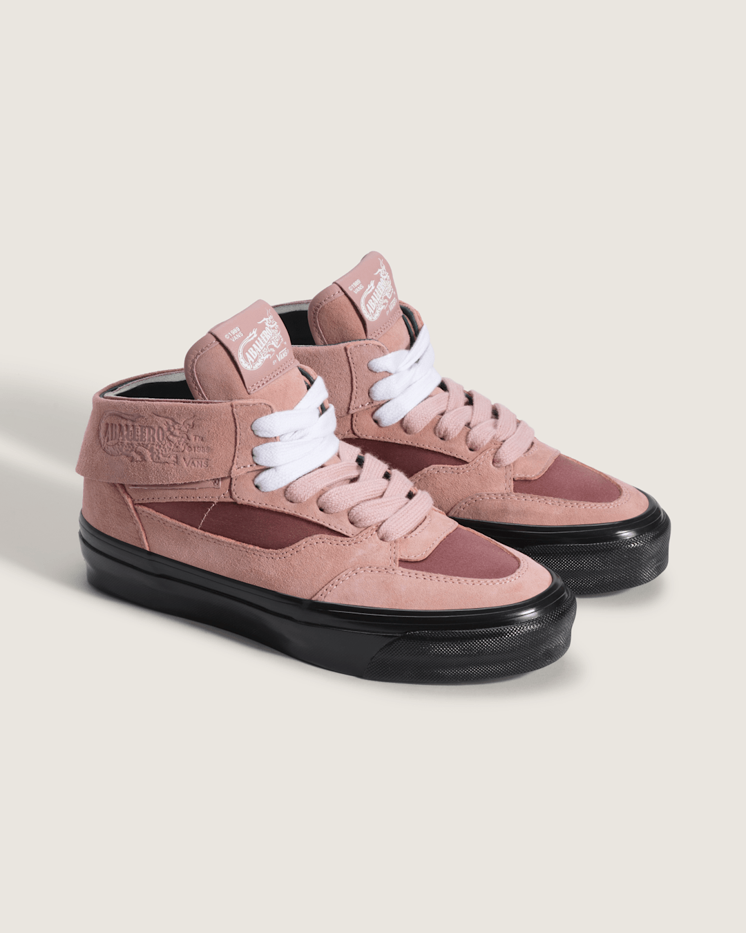 Women Vans Premium Half Caballero Shoe in Rose Pink / Black