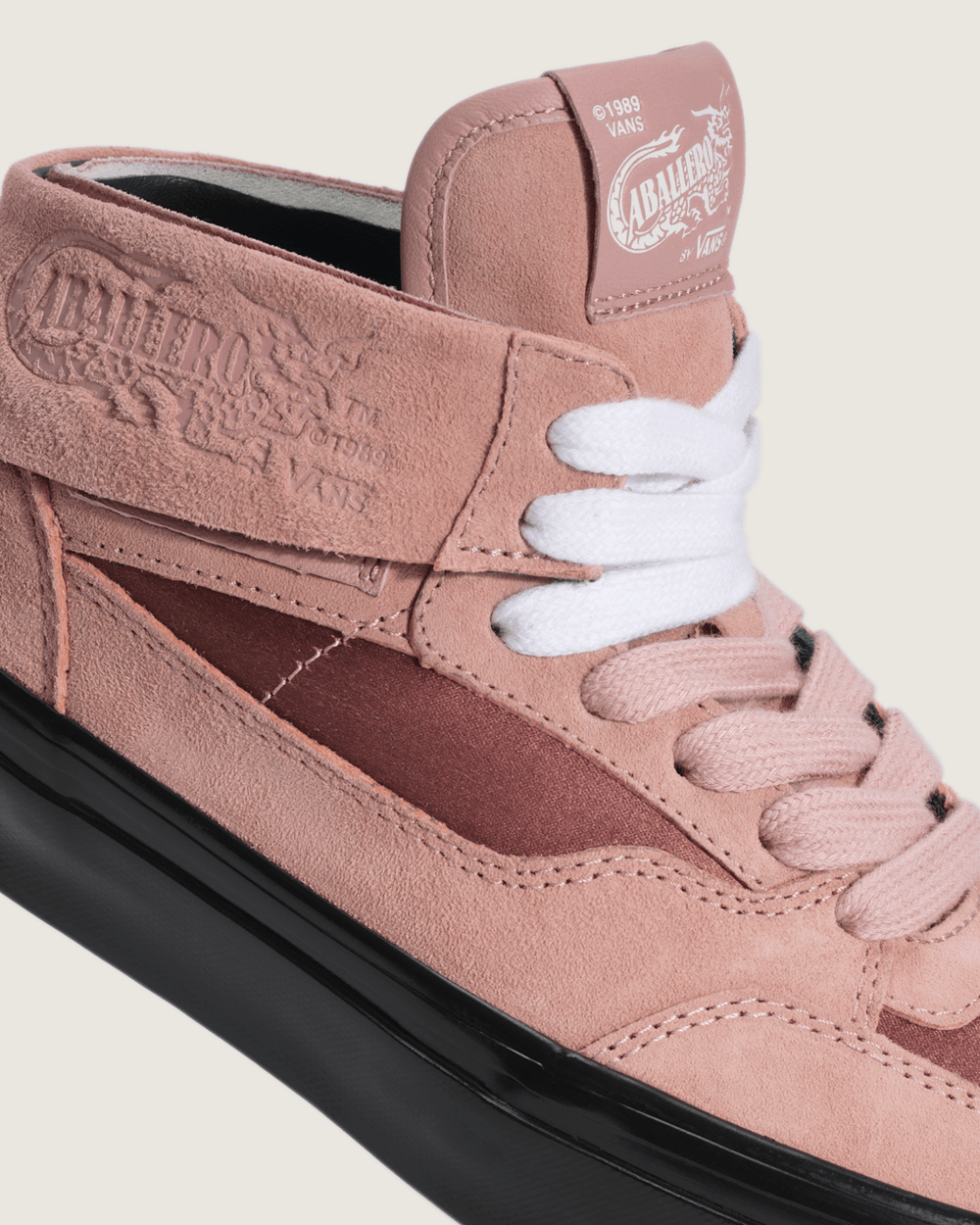 Women Vans Premium Half Caballero Shoe in Rose Pink / Black