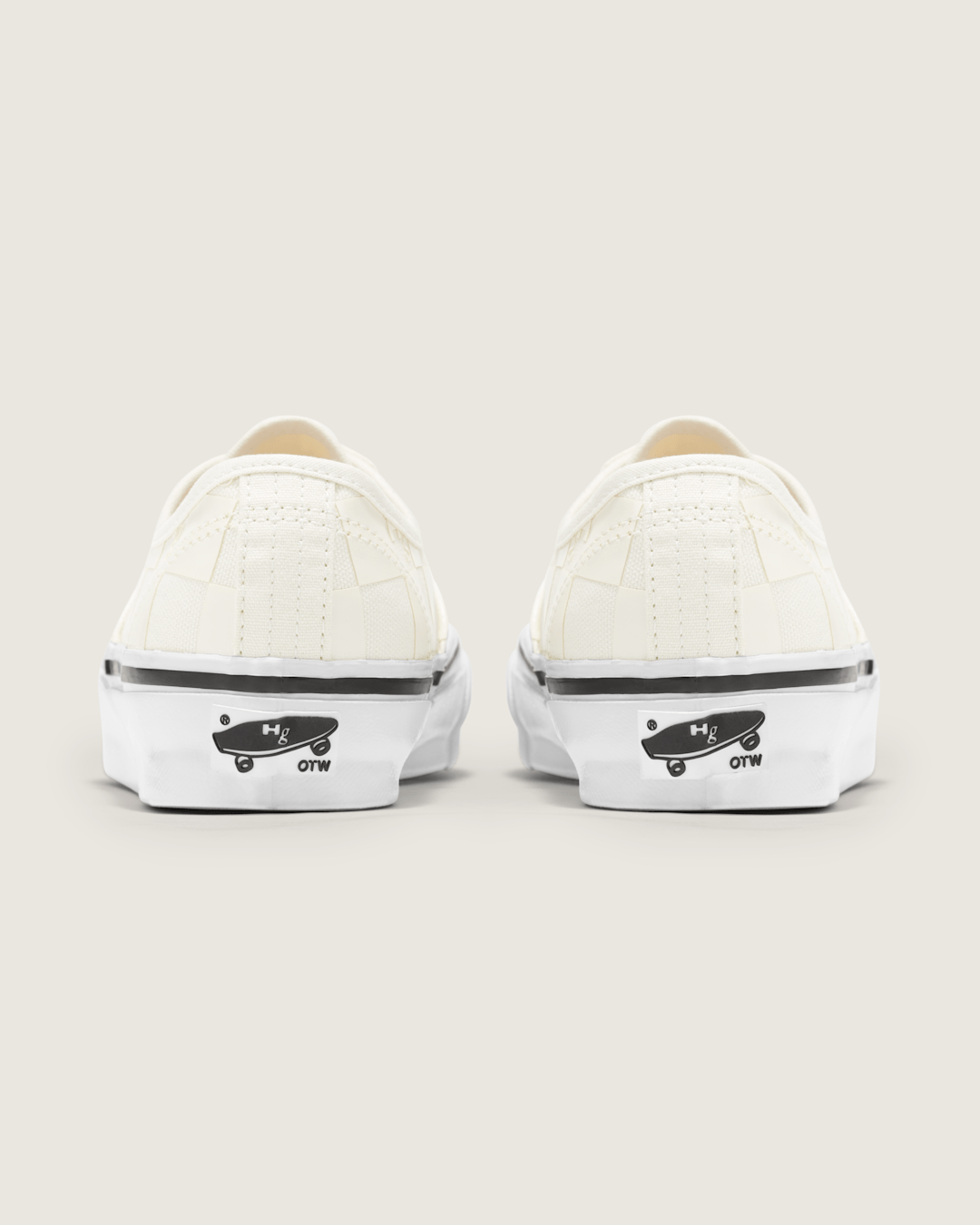Women Vans OTW by Vans X HommeGirls Authentic 44 in Checkerboard Marshmallow White