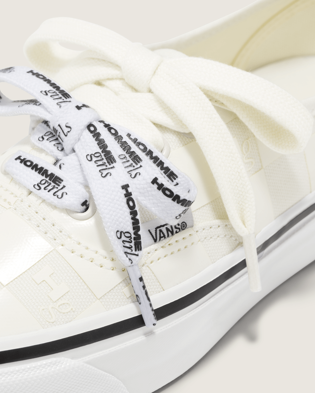 Women Vans OTW by Vans X HommeGirls Authentic 44 in Checkerboard Marshmallow White