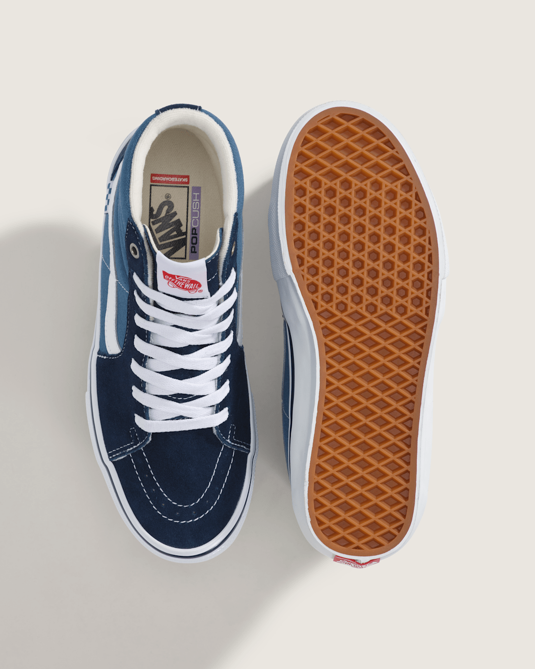 Women|Men Vans Skate Sk8-Hi Navy/White Skate Shoe