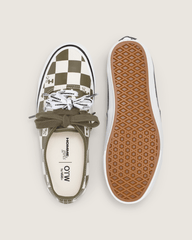Women Vans OTW by Vans X HommeGirls Authentic 44 in Checkerboard Military Green