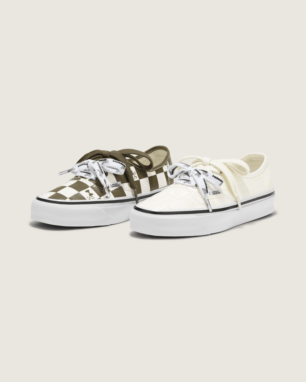 Women Vans OTW by Vans X HommeGirls Authentic 44 in Checkerboard Military Green