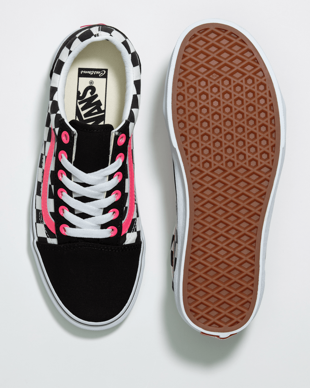 Women Vans Customs Old Skool Checkerboard Shoe in Customs