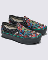 Women|Men Vans Customs Classic Slip-On Platform Halloween Shoe in Customs
