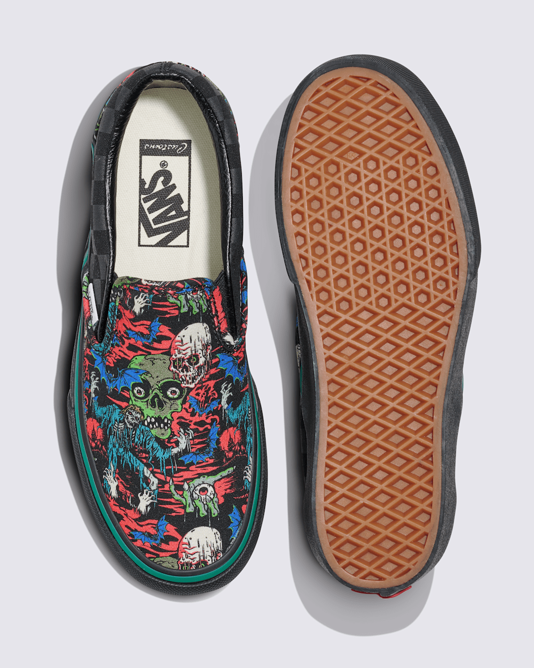 Women|Men Vans Customs Classic Slip-On Platform Halloween Shoe in Customs