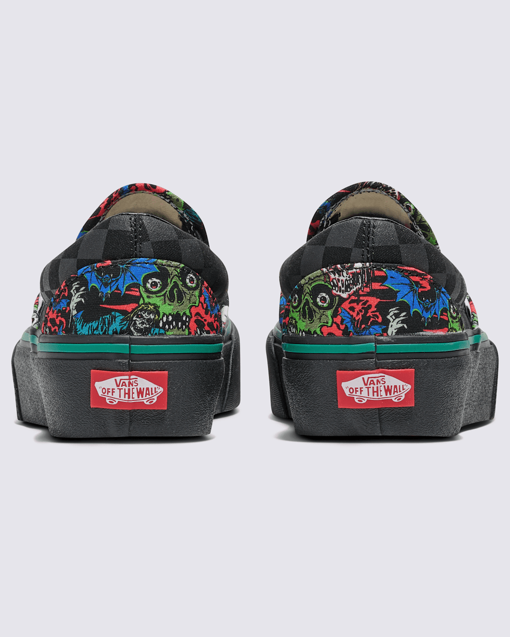 Women|Men Vans Customs Classic Slip-On Platform Halloween Shoe in Customs