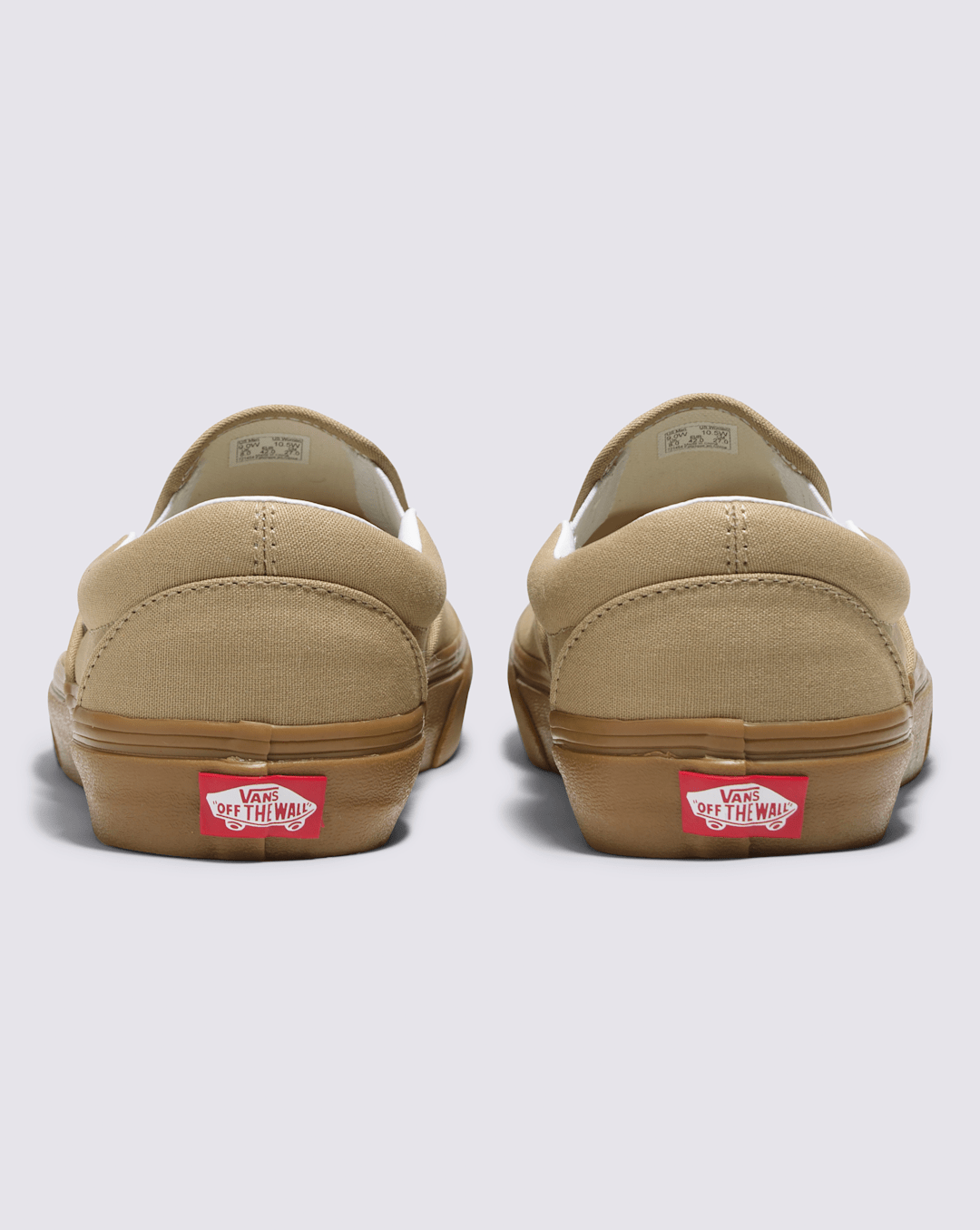 Women|Men Vans Customs Classic Slip-On Wide Shoe in Tan Brown