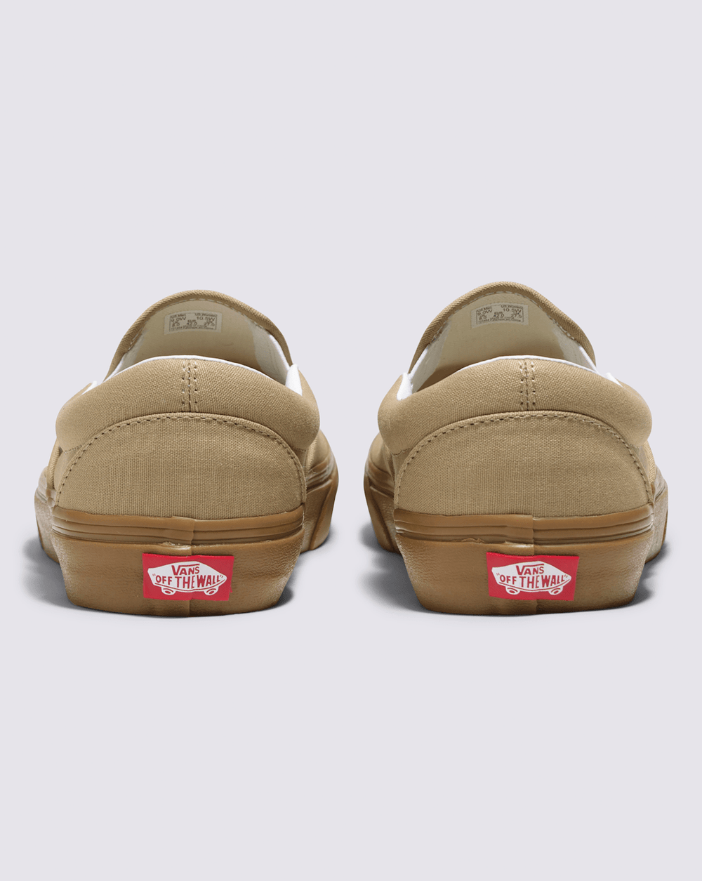 Women|Men Vans Customs Classic Slip-On Wide Shoe in Tan Brown