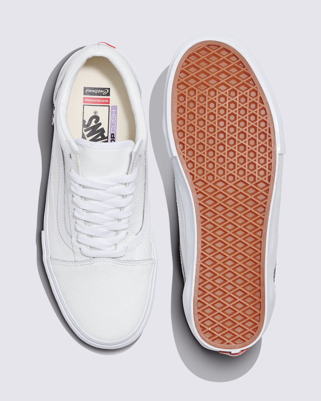 Women|Men Vans Customs Skate Old Skool Leather Shoe in Customs