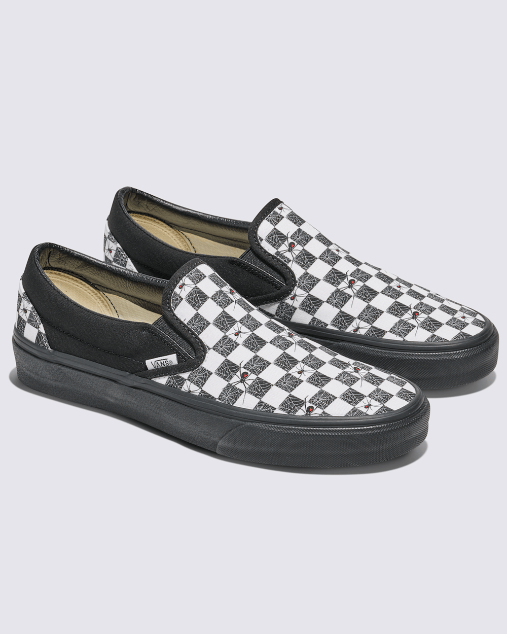 Women|Men Vans Customs Classic Slip-On Halloween Checkerboard Shoe in Customs