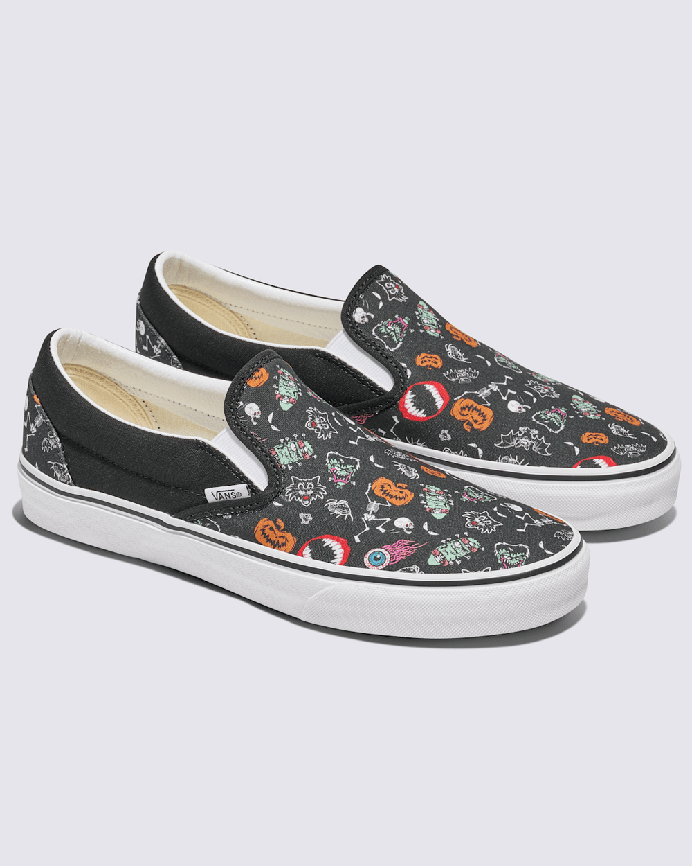 Women|Men Vans Customs Classic Slip-On Halloween Shoe in Customs