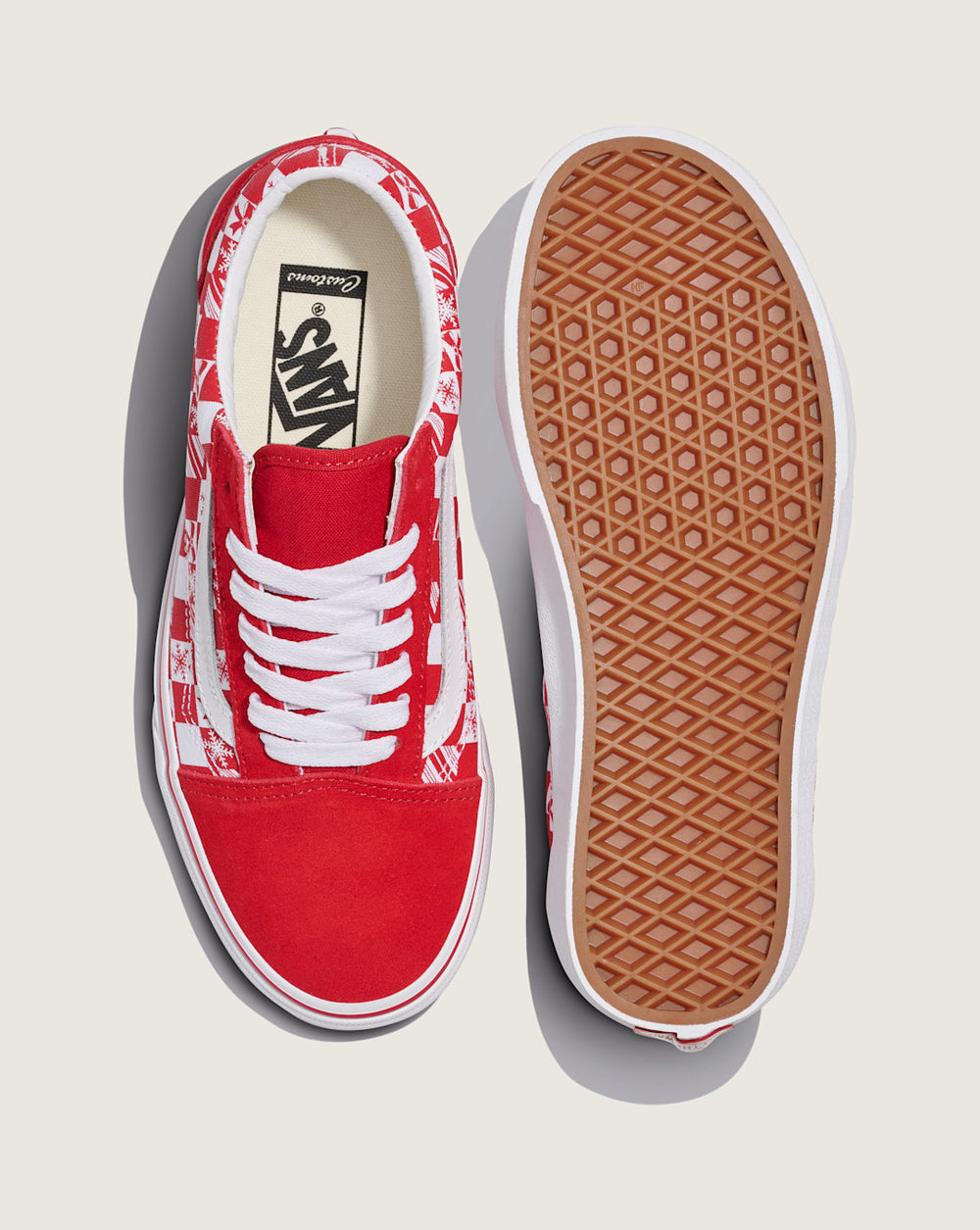 Women|Men Vans Customs Old Skool Holiday Checkerboard Shoe in Customs