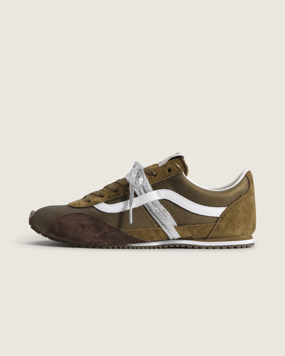 Women Vans Premium Super Lowpro Trainer in Olive Green