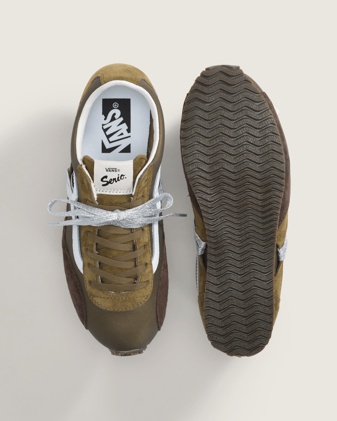 Women Vans Premium Super Lowpro Trainer in Olive Green