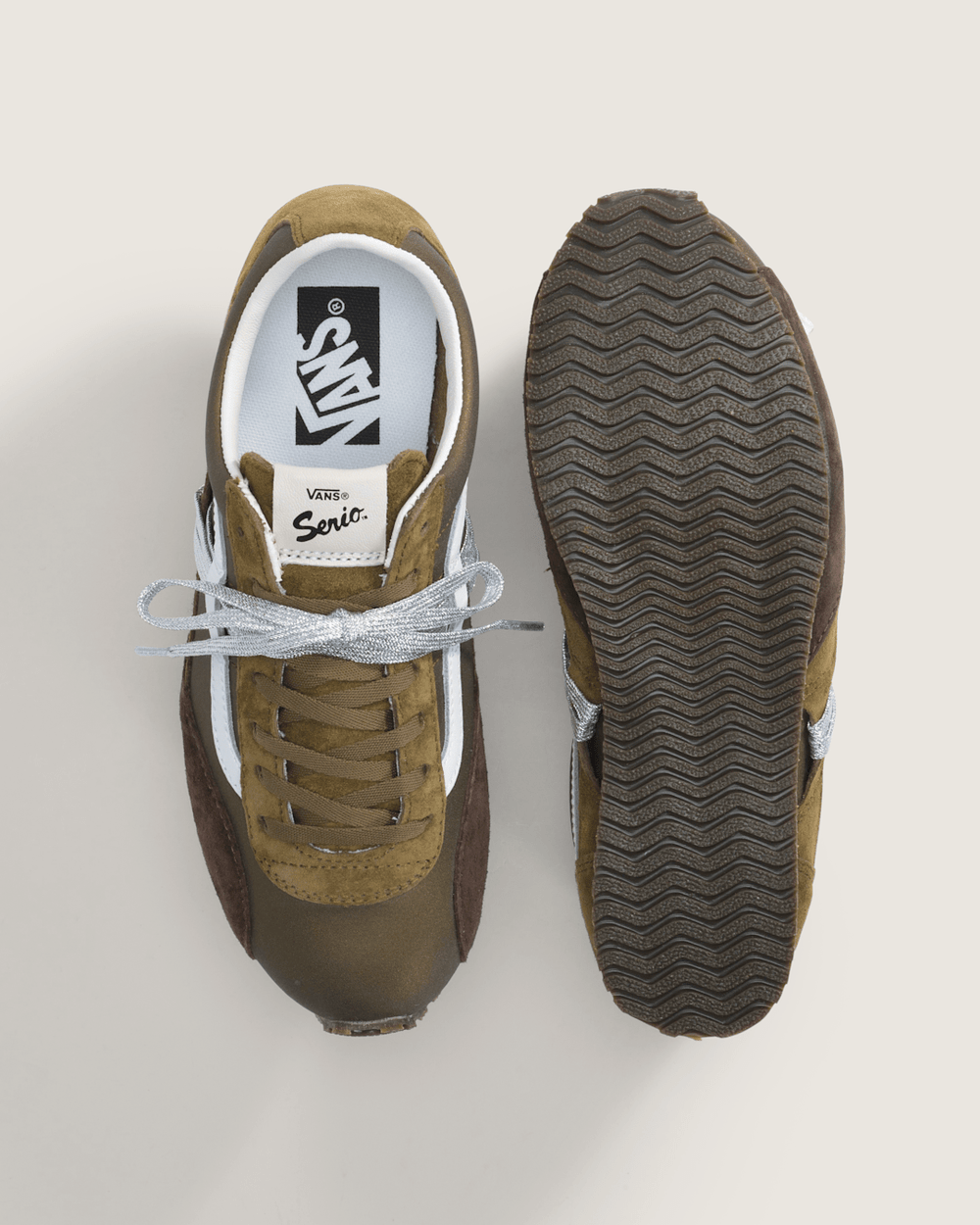 Women Vans Premium Super Lowpro Trainer in Olive Green