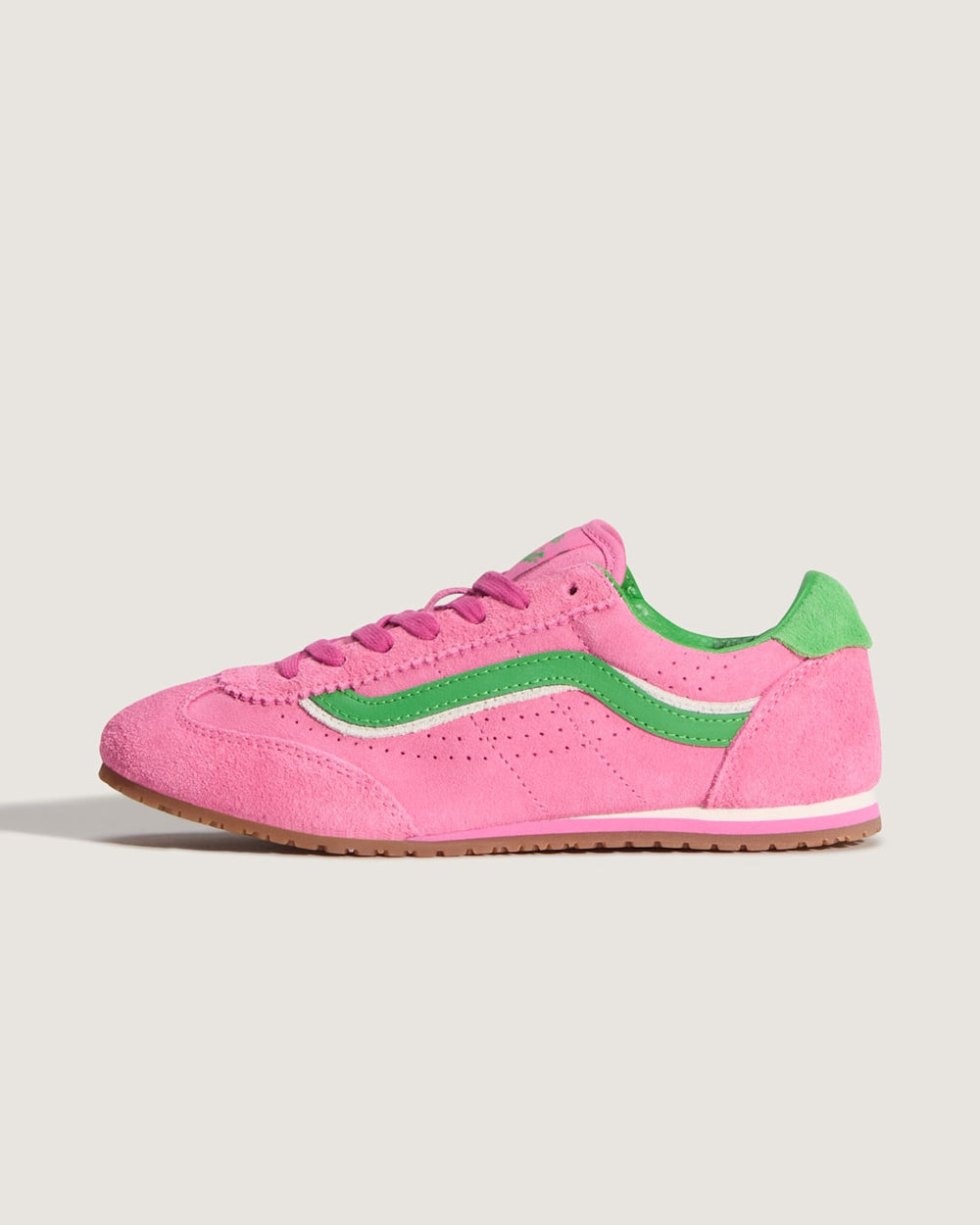 Women Vans Super Lowpro Shoe in Fizz Pink / Bright Green