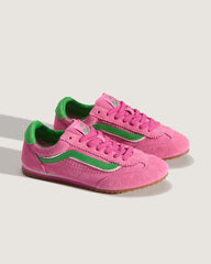 Women Vans Super Lowpro Shoe in Fizz Pink / Bright Green
