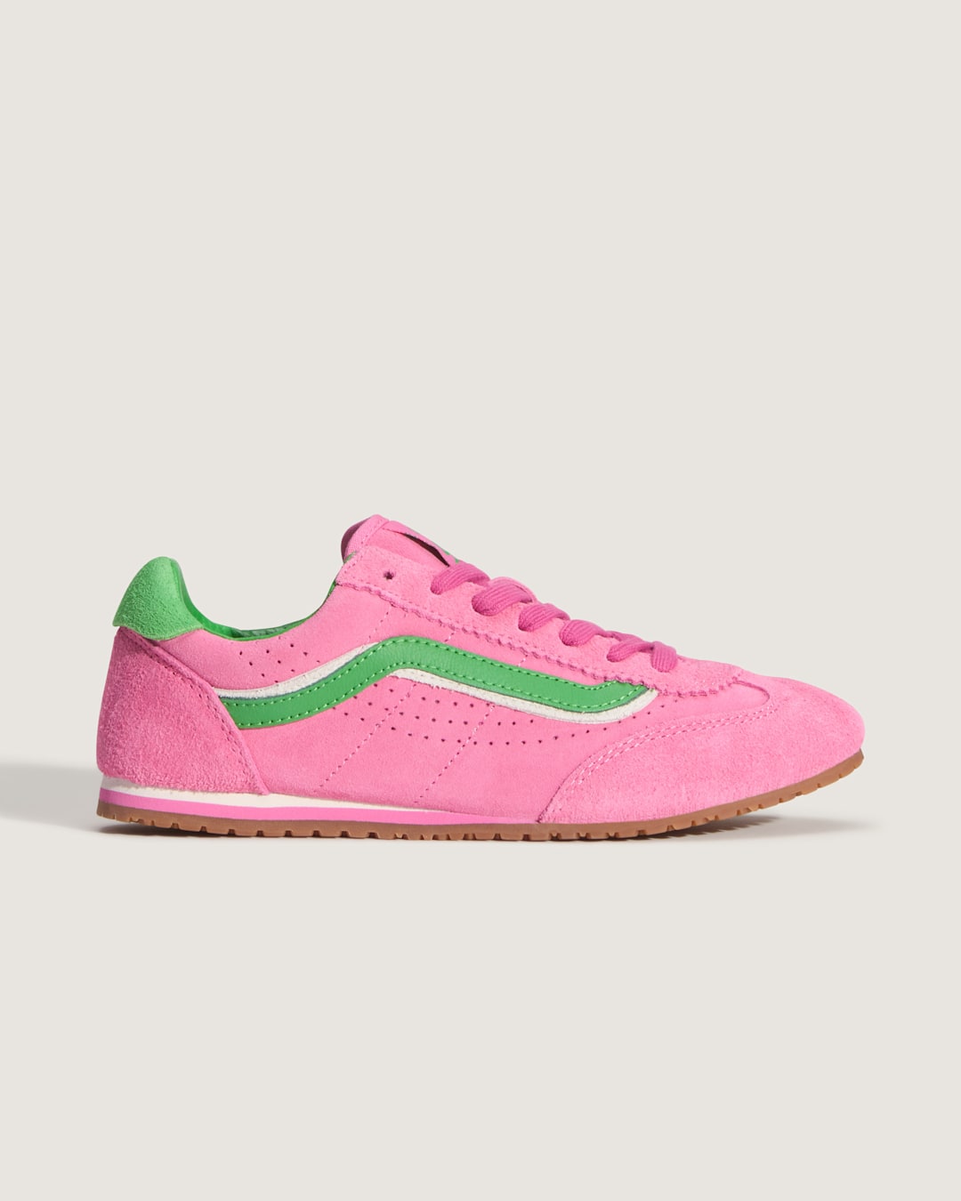 Women Vans Super Lowpro Shoe in Fizz Pink / Bright Green