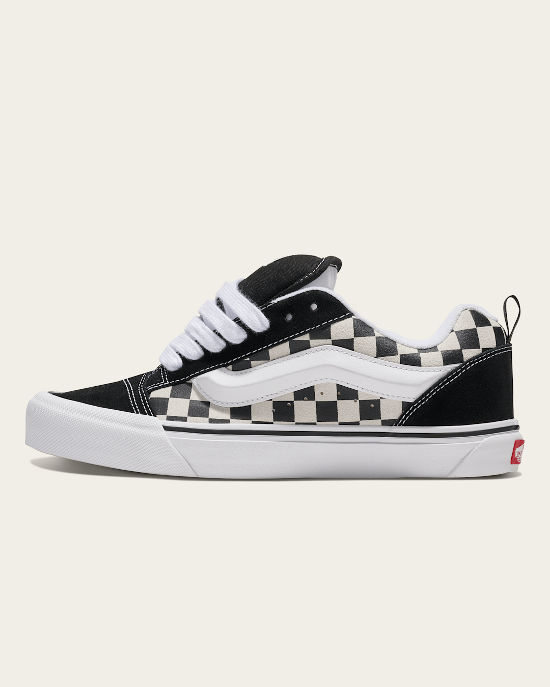 Women|Men Vans Knu Skool Checkerboard Shoe in Checkerboard Black / True White