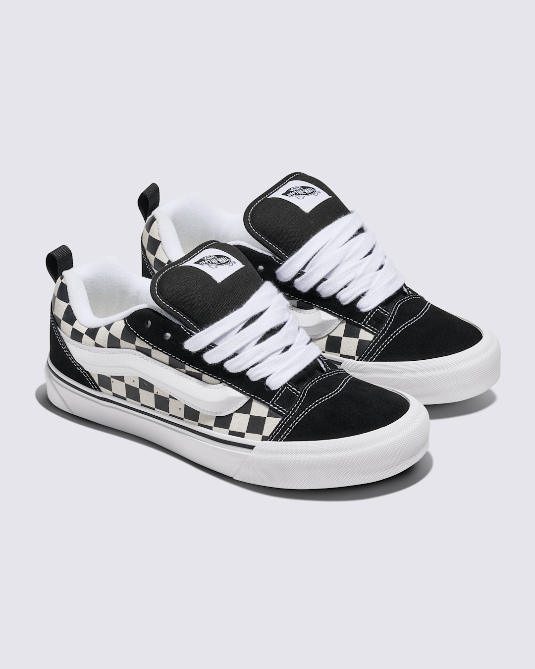 Women|Men Vans Knu Skool Checkerboard Shoe in Checkerboard Black / True White