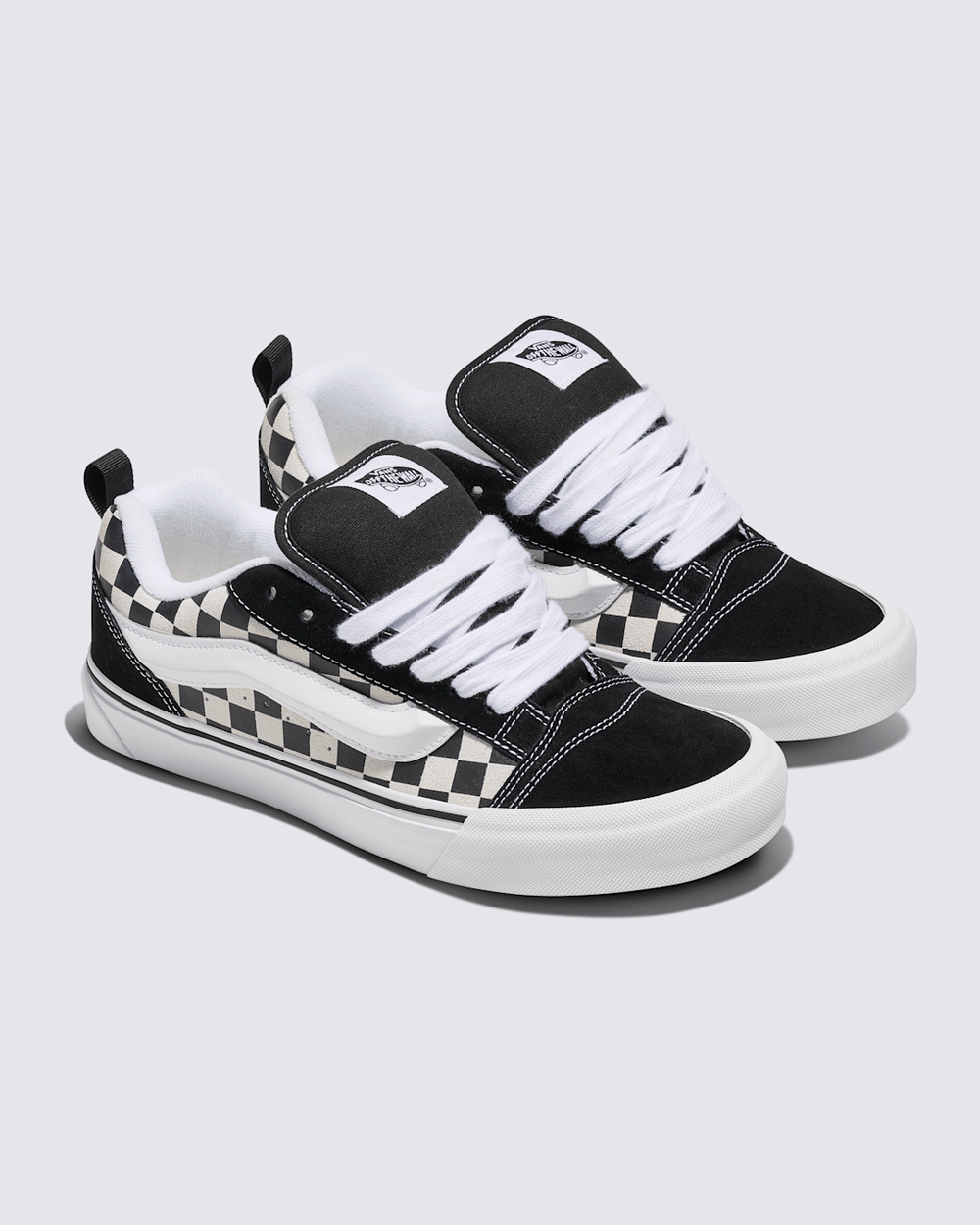 Women|Men Vans Knu Skool Checkerboard Shoe in Checkerboard Black / True White